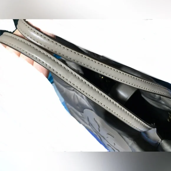 Tory Burch Nylon Ella Puffer Tote Handbag Taupe Gray - Picture 13 of 16